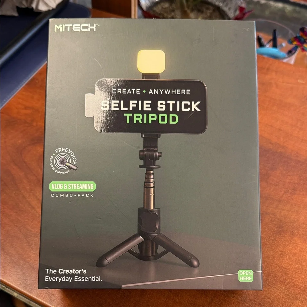 Black and Gold Selfie Stick Tripod
